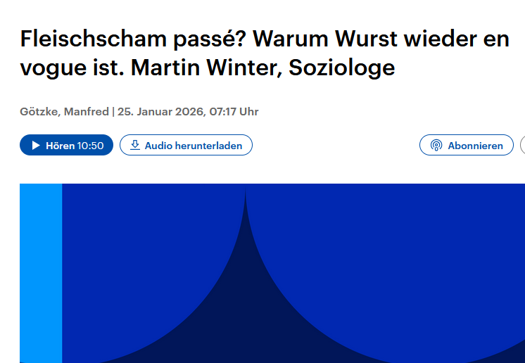 „Fleischscham passé?“ (Interview im DLF)